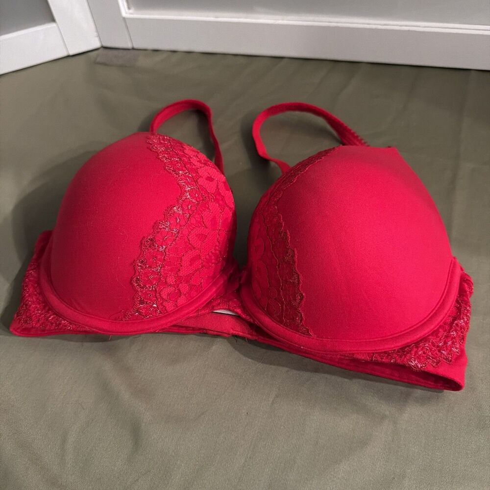Victoria’s Secret 34D Body By Victoria Bra Lipstick Red 386093-CWT.